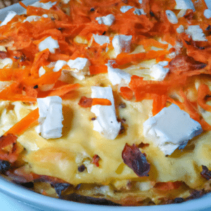 receta-facil-tarta-salada-de-zanahoria-bacon-y-queso-suizo